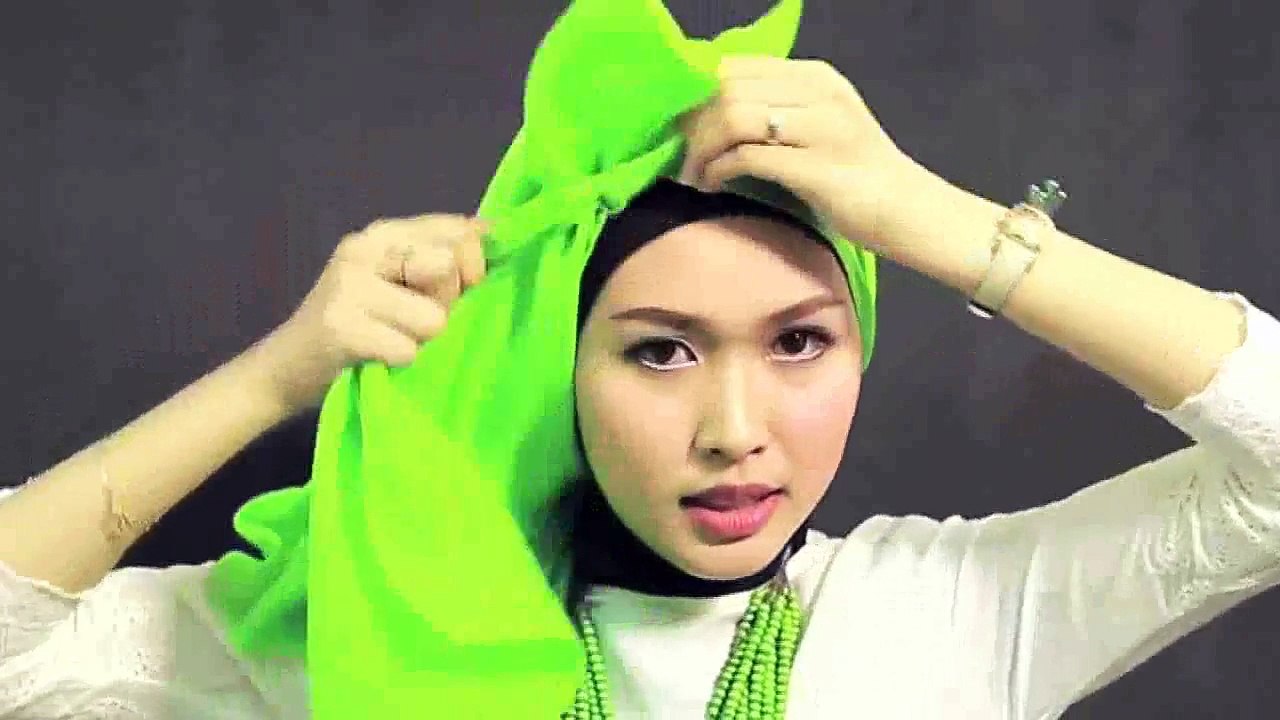 Hijab Tutorial 2 Style Simple Modern Full Step 2015