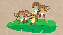 Five Little Monkeys Jumping On The Bed | Children Nursery Rhyme | Songs 5 little Monkeys