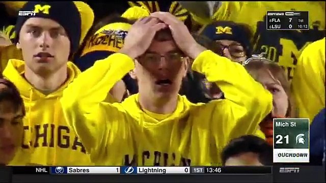 Michigan State Beats Michigan On Punters Fumble On Last Play Of The Game (HD)
