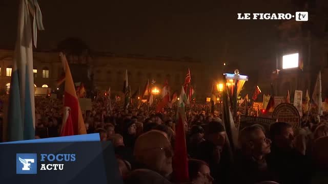 A Dresde, le mouvement anti-immigration Pegida réunit des milliers de partisans
