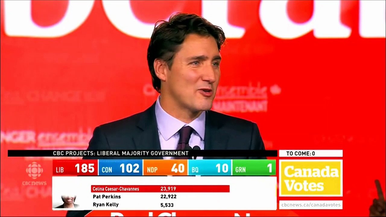 Justin Trudeau - Victory speech - OCT 20, 2015