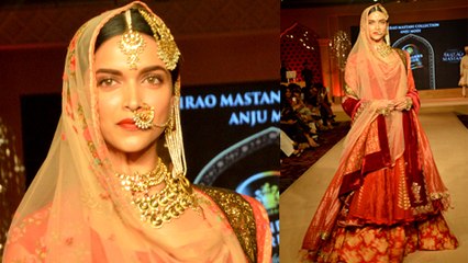 Deepika Padukone's Royal Ramp Walk as 'Mastani' | Deewani Mastani Song Launch