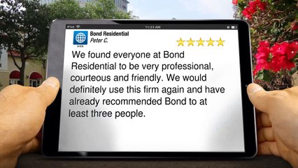 Bond Residential  Impressive Five Star Review by Peter C.