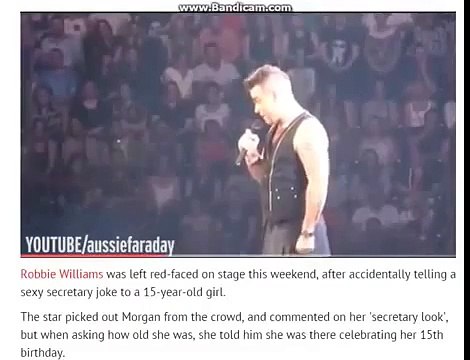 Robbie Williams Flirt With 15-years-old Fan Before Awkwardly Realising She's Only 15 (VIDEO)