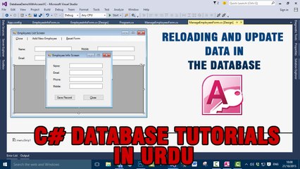 Descargar video: P(4) C# Access Database Tutorials In Urdu - Reloading And Updating Data