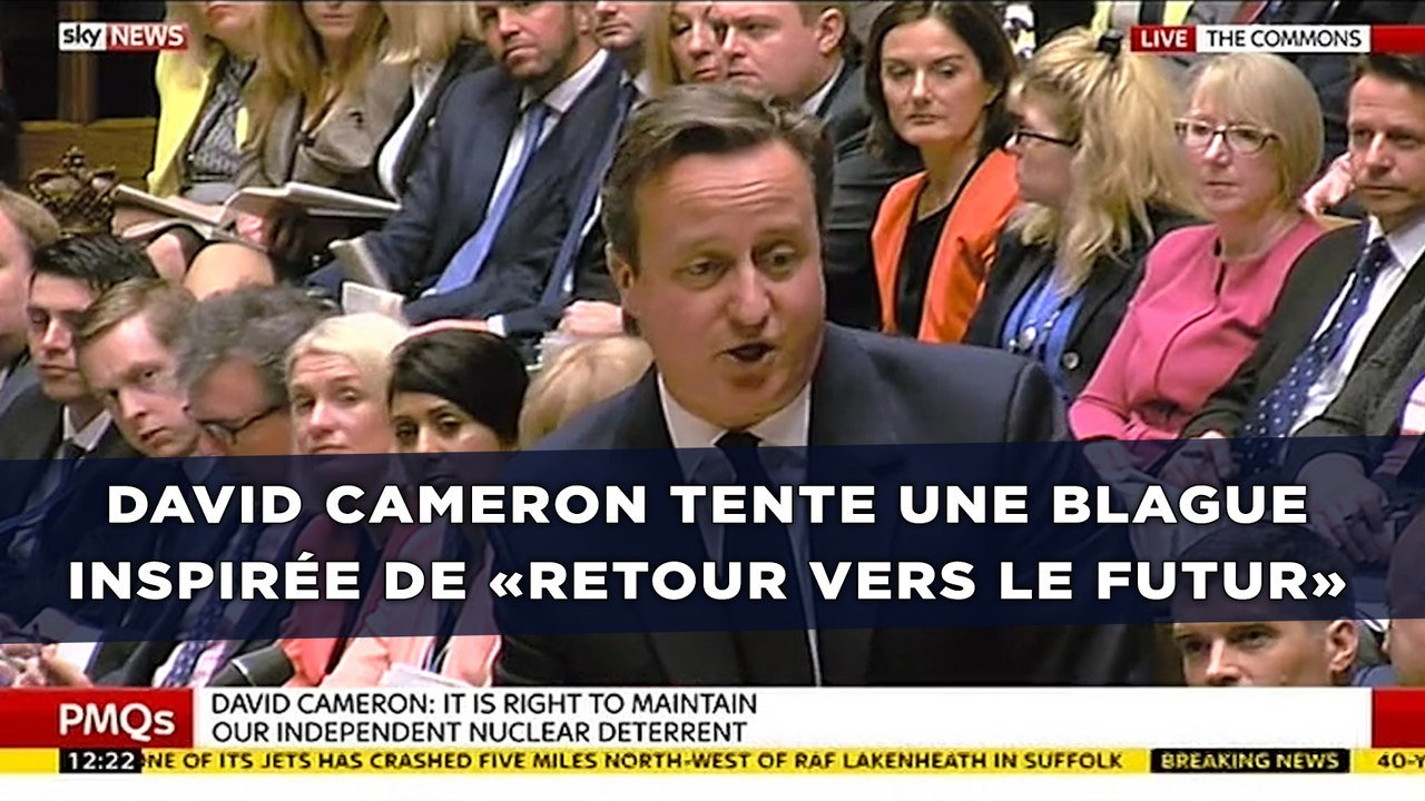 La blague de David Cameron sur «Retour vers le Futur»
