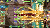 Plants Vs Zombies 2: Sky Castle 3 Star Three Peashooter ON Fire! (PVZ 2 China)