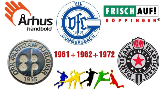 Handball гандбол 1961 62 RK Partizan Bjelovar, Aarhus GF Håndbold,Frisch Auf Göppingen VfL Gummersbach RK Partizan