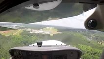 Flyboyzs CEO, Chief Pilot and Pilot InstructorJeff Freeny makes a smooth landing in the Cessna 172.