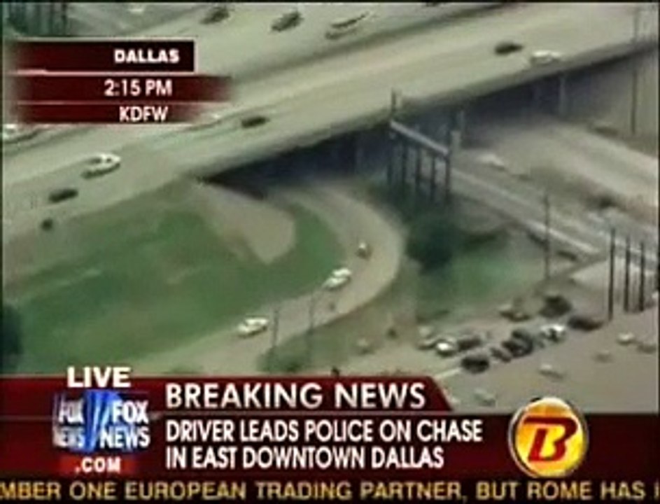 Dallas High Speed Car Chase Video - June 29 2009 - Dallas Car Chase End in Crash