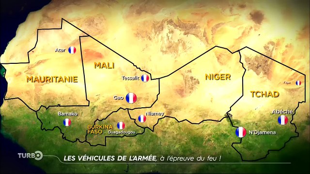 Reportage : les véhicules de l'armée françaises au Mali (Emission Turbo du 11/10/2015)