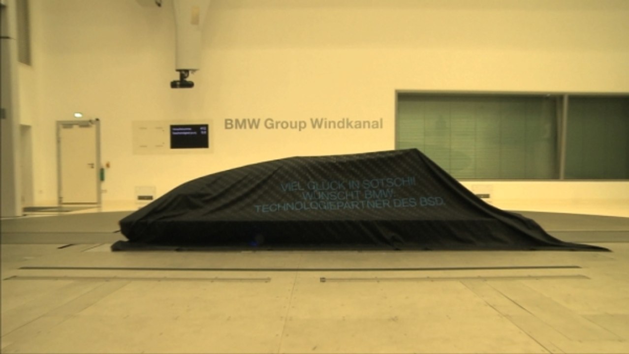 BMW Windkanal mit Zweierbob