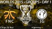 Fnatic vs Invictus Gaming - World Championship 2015 - Phase de groupes - 01/10/15 Game 1