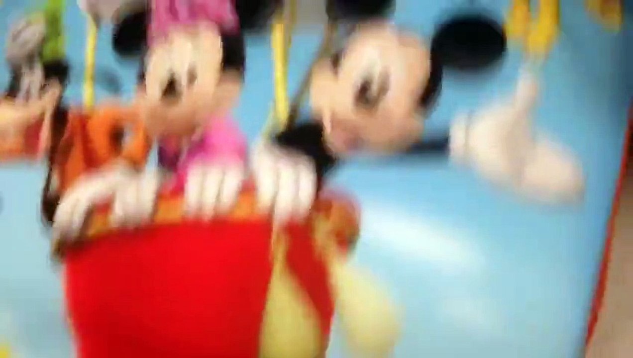 MICKEY MOUSE CLUB HOUSE Mini-Couch with Mickey Mouse, Minnie Mouse, Goofy + Pluto DISNEY J