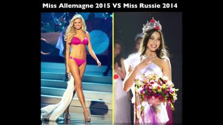 Miss France VS Miss Angleterre VS Miss Allemagne VS Miss Russie VS Miss USA VS Miss Colombie ..