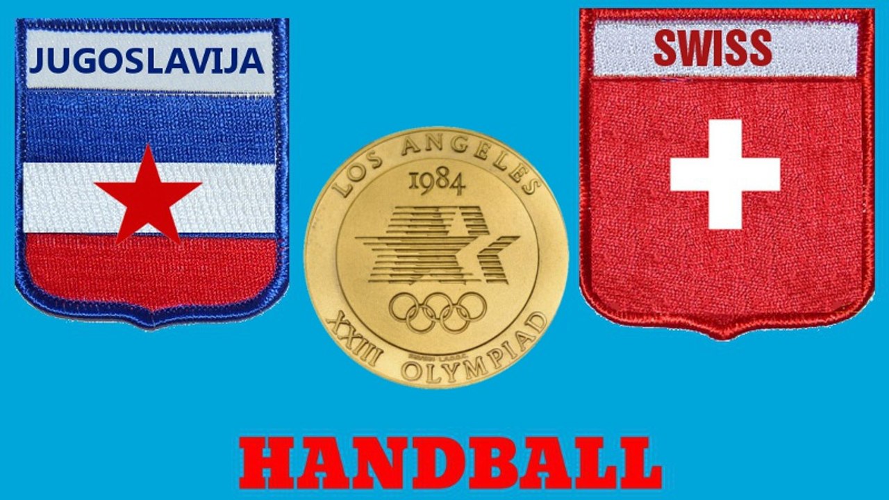 HANDBALL гандбол LOS ANGELES 1984 JUGOSLAVIJA SWISS Veselin Vujović Kalina Pokrajac