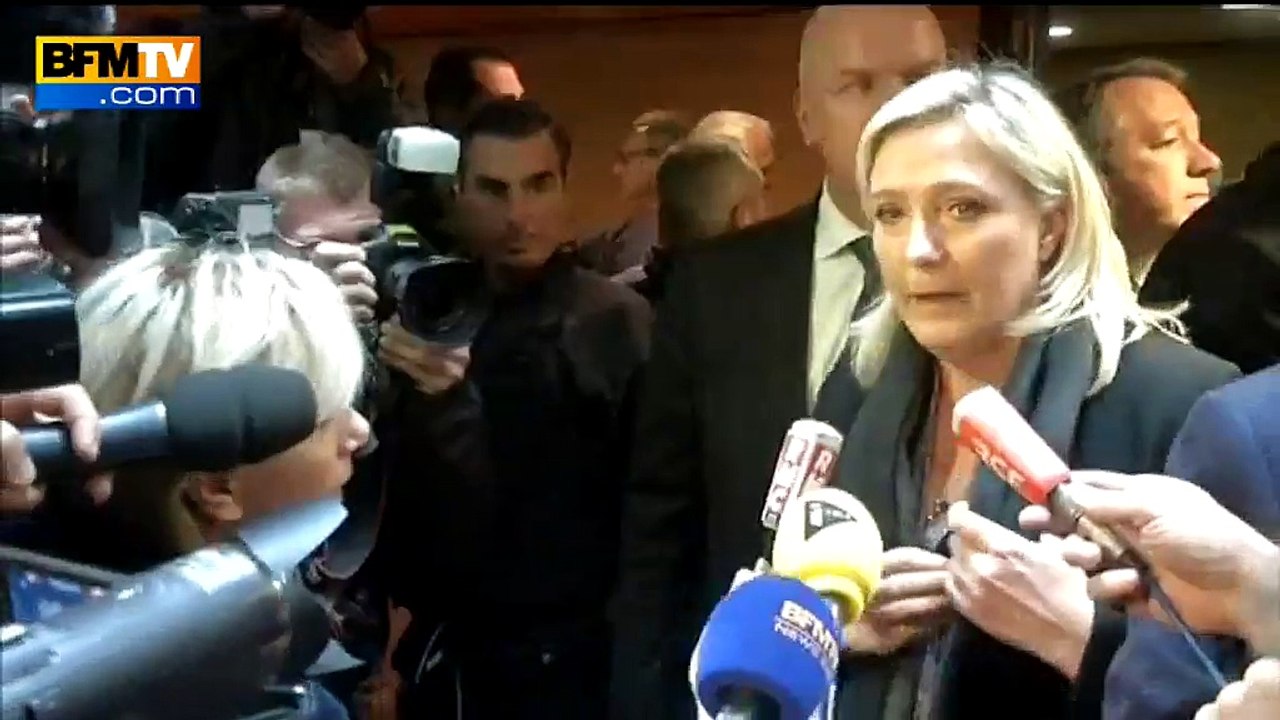 Marine Le Pen: "Je suis venue défendre la liberté d'expression"