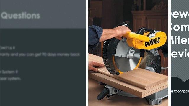 Dewalt DW716 Compound Miter Saw Review
