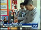 Presidente Correa inauguró escuela del Milenio en Azuay