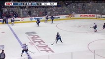 Pavelec flashes the leatcher for super save