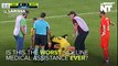 Sideline medical team makes things 10 times worse by dropping an injured player