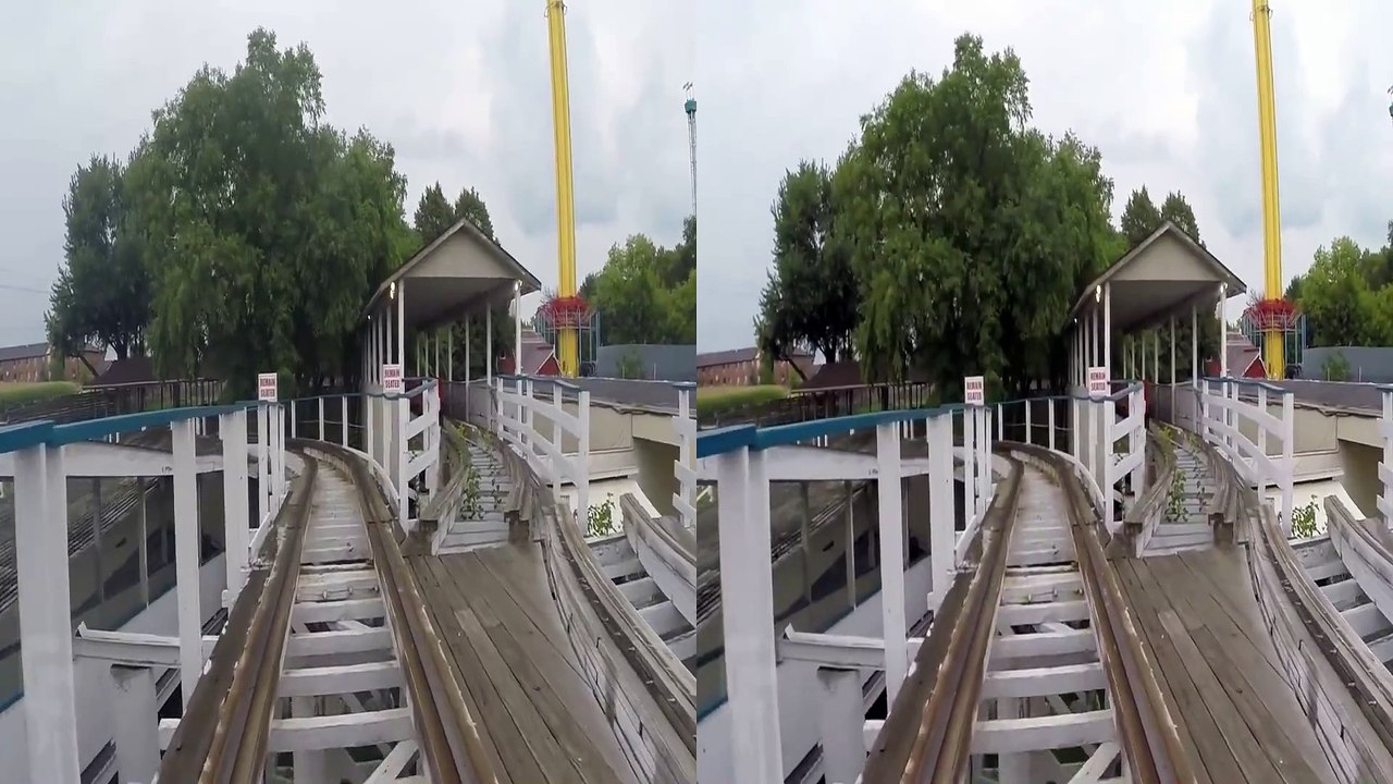 Tornado 3D front seat on-ride HD POV @60fps Adventureland