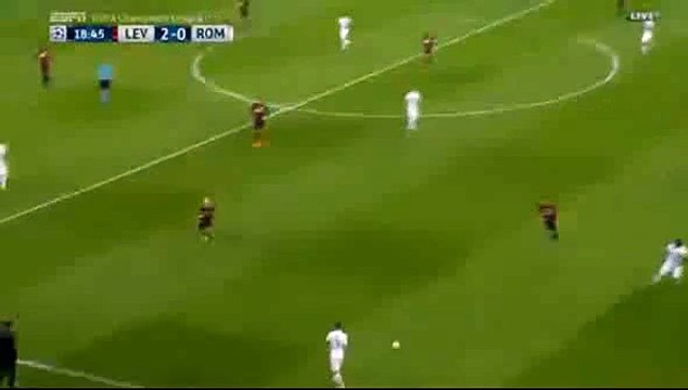 Javier Hernandez Goal 2-0 Bayer Leverkusen vs Roma