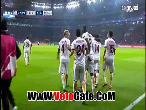. ياغو فالكي يتقدم بالهدف الرابع روما فى مرمى باير ليفركوزن