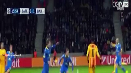 Amazing Goal- Bate Borisov vs Barcelona 0-2 Champions League  2015