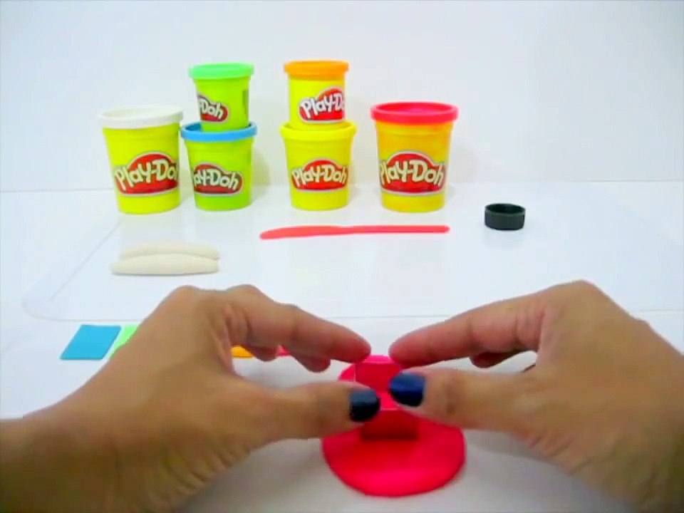 How to make Play Doh Rainbow Lip Art Play Doh Craft N Toys