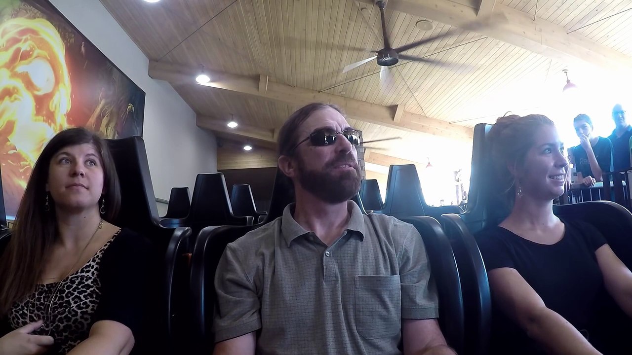 Cannibal front seat ridercam on-ride reverse HD POV @60fps Lagoon