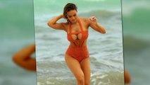 Daphne la novia de 50 Cent modela sus vestidos de baño en Miami