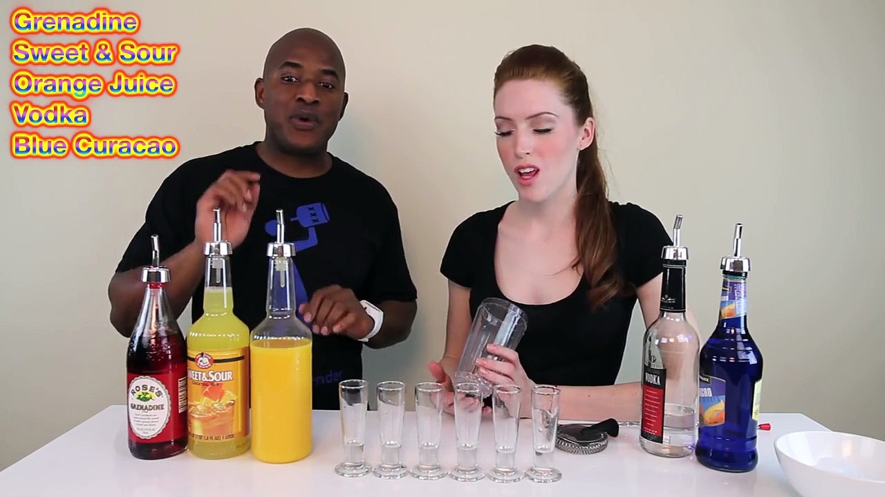 How to make Rainbow Shots! Tipsy Bartender