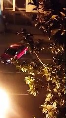 crazy dude with machete in street