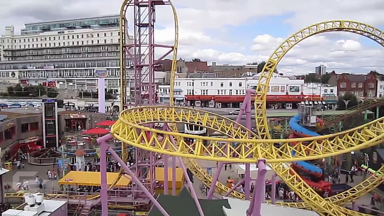 Sky Drop front seat on-ride HD POV Adventure Island