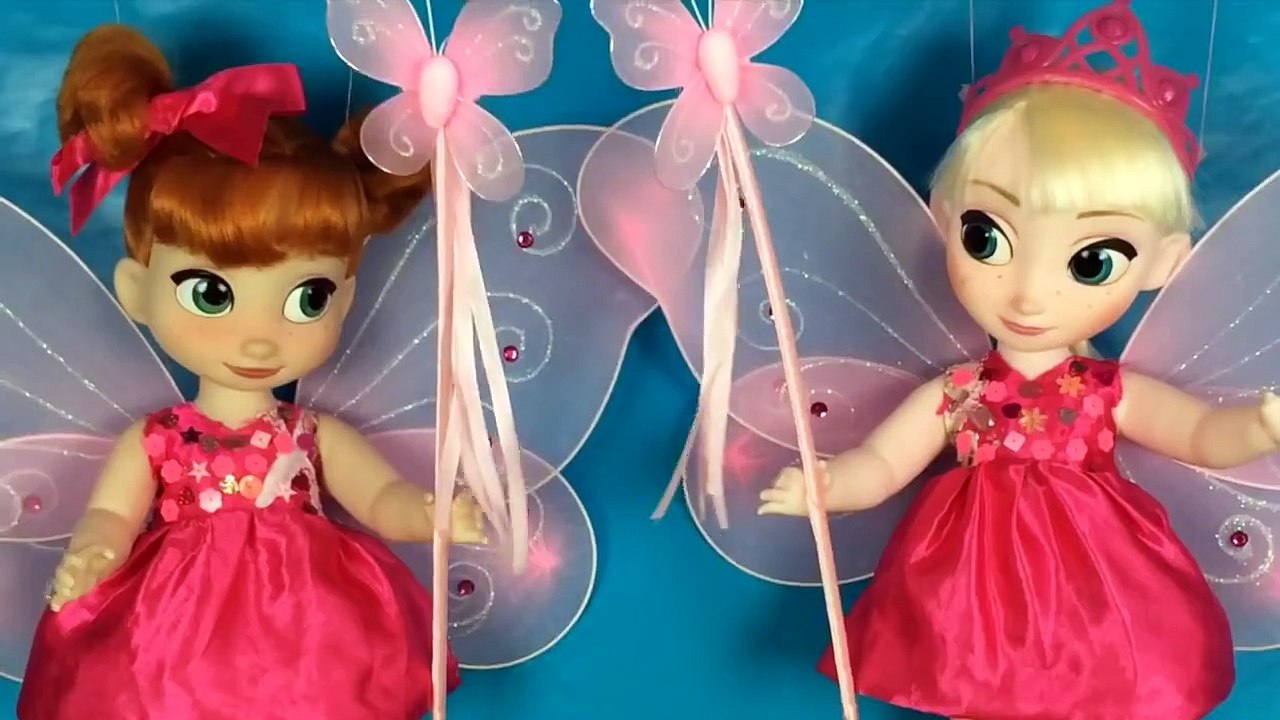 New 2015 Disney Frozen Toys Mini Movie Videos Elsa + Anna Dolls As Fairies