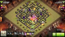 Clash of Clans TH9 vs TH9 Golem, Wizard & Witch (GoWiWi) Clan War 3 Star Attack