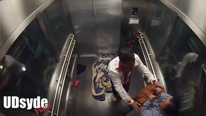 Terrible jokes in the elevator zombie