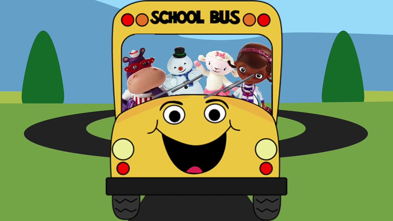 DOC McSTUFFINS Wheels on the Bus Song [Nursery Rhyme] Disney Junior TOY PARODY