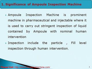 A TO Z Detail about Ampoule Inspection Machine