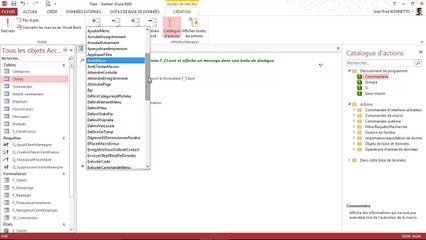 Access - Tutoriel et Formation : Les macros commandes (Module  1)
