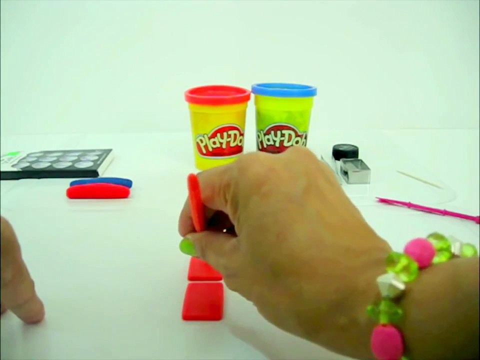 How to make Lip Art US Flag out of Play Doh Play Doh Craft N Toys