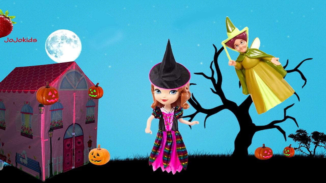 Sofia The First Halloween Costume Dress up Party 2015 with Fairy Goth Mother and Monsters