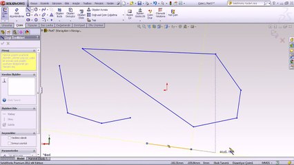 solidworks Çizgi komutu