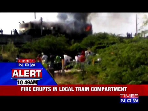 TN: MRTS train catches fire in Chennai