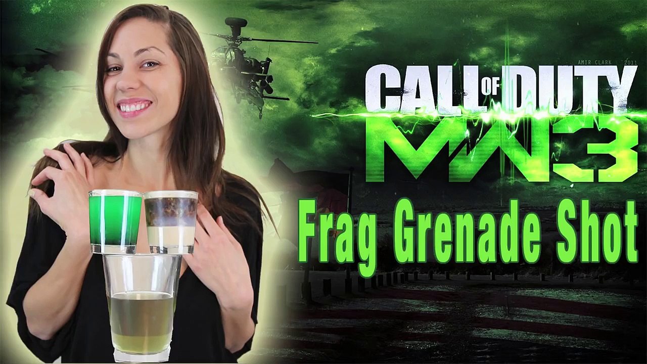 Hot girl chugs Modern Warfare Frag Grenade Shot Tipsy Bartender