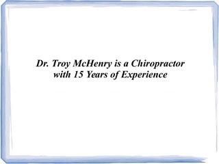 Dr Troy McHenry Chiropractor