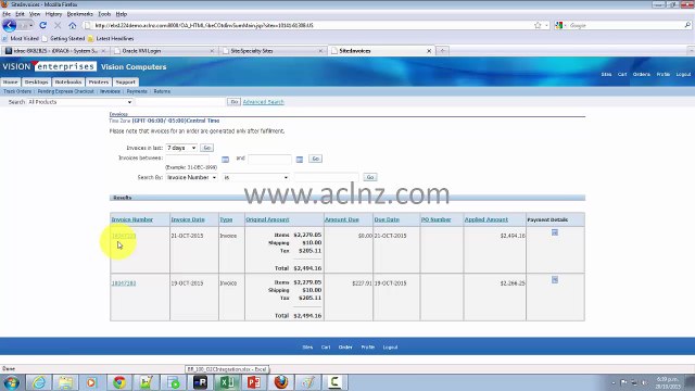 How to view Invoices and Payments under Oracle iStore (on R12.2.4)