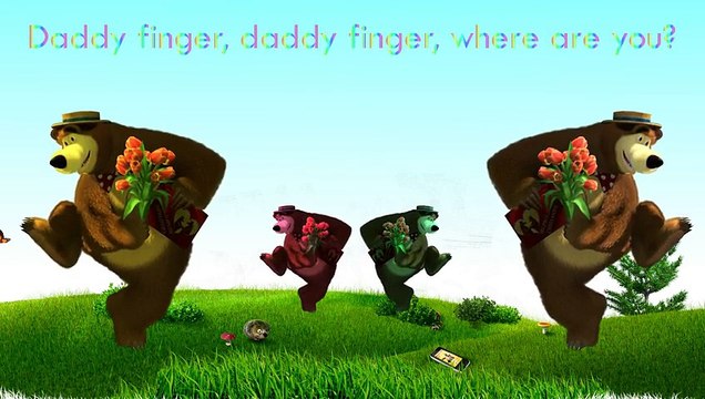 The Finger Family Masha and the Bear Family Nursery Rhymes Cartoon Animation Finger Family