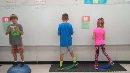 In this classroom, the kids can’t sit still